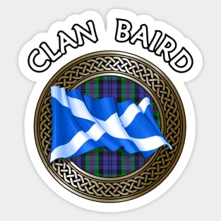 Clan Baird Crest & Tartan Knot Sticker